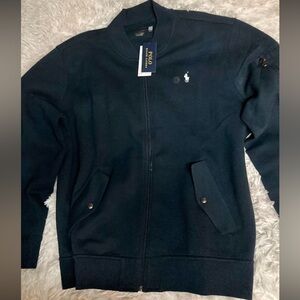 New Ralph Lauren Navy Blue Medium Weight Flight Type Jacket Size XL